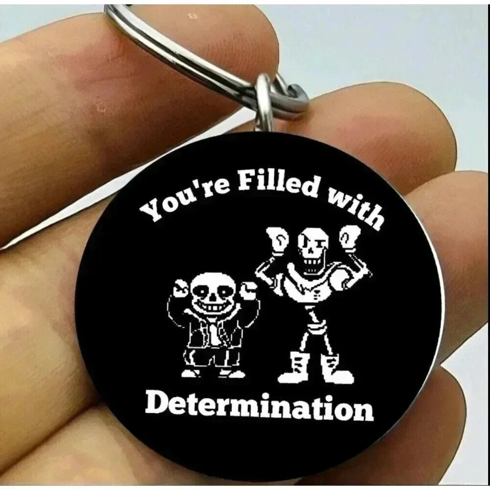Undertale Sans Funny Video Game Cute Keychain Determination